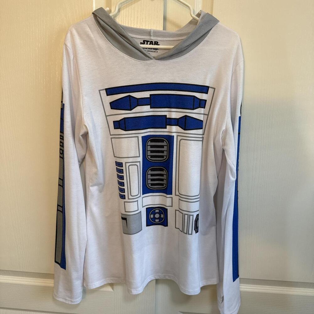 Women's Star Wars R2D2 Inspired T-shirt Hoodie size XL